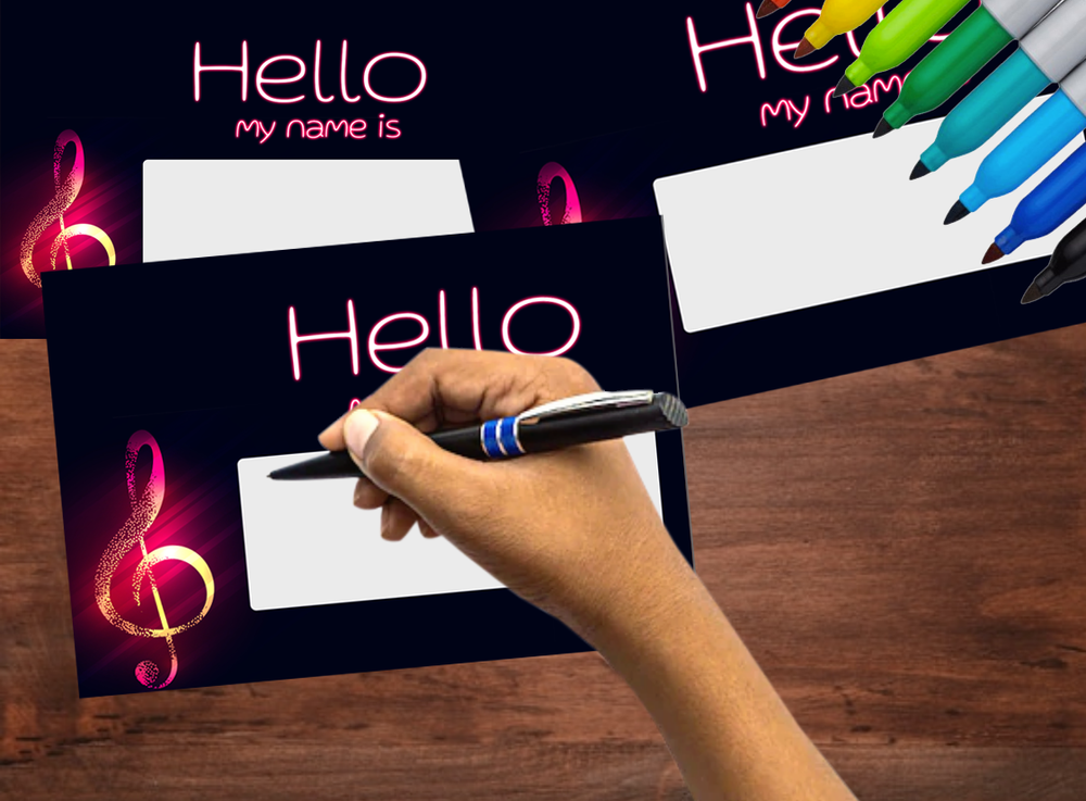 G Clef JBB 2 - 40 Name Tags (5 Sheets of 8), 2-1/3 x 3-3/8 inch
